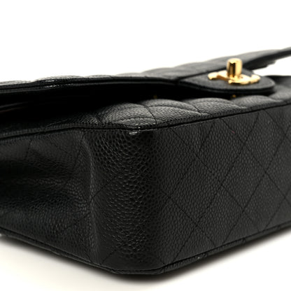 Chanel Caviar Quilted Medium Double Flap Black 10 of 12