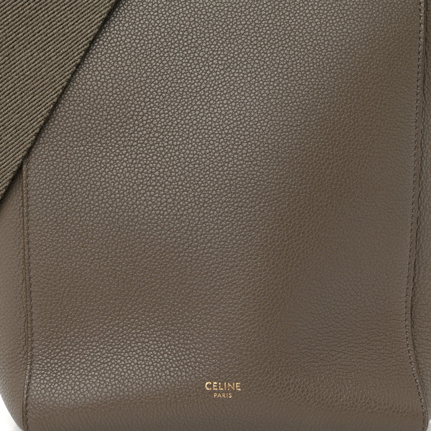 Soft Grained Calfskin Small Sangle Bucket Bag Taupe