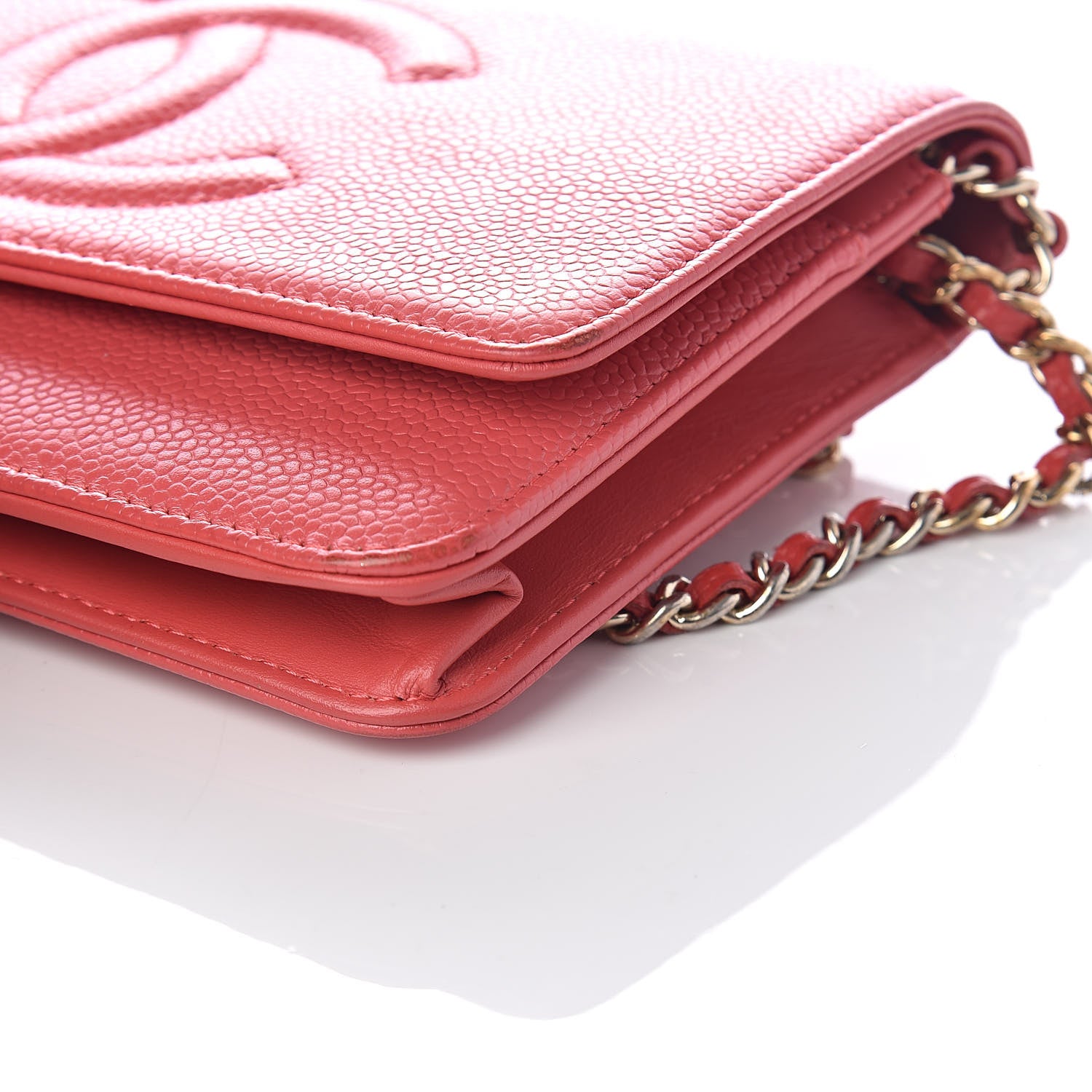 Chanel Caviar Timeless CC Wallet On Chain WOC Pink 10 of 10