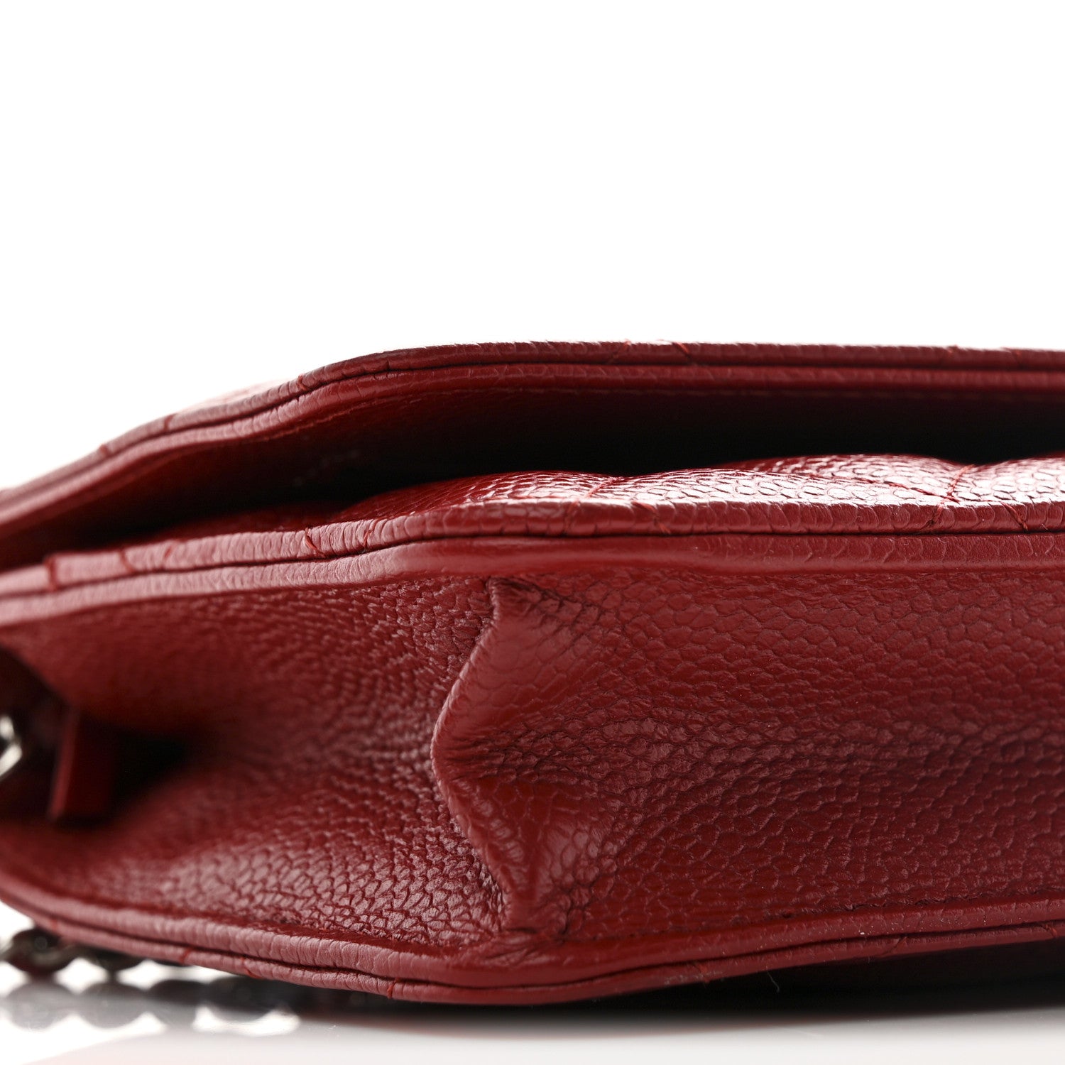 Chanel Caviar Quilted Wallet On Chain WOC Red 10 of 11