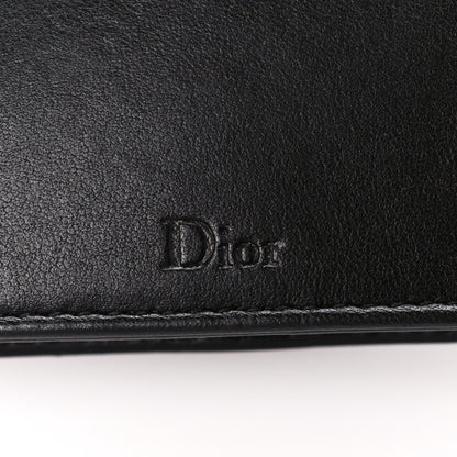 Christian Dior Calfskin Patch Embroidered Diorama Chain Wallet Black 10 of 13