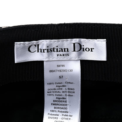 Christian Dior Cotton Canvas Arty Cap with Veil 57 Black 8 of 9