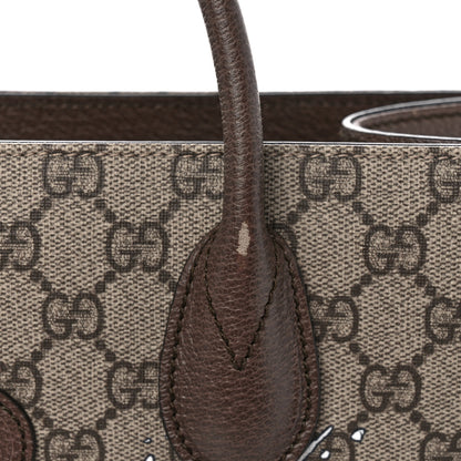 Gucci X DISNEY GG Supreme Monogram Donald Duck Retro Interlocking G Tote Bag Beige Multicolor New Acero 14 of 14