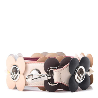 Fendi Calfskin F is Studded Flower Strap You Camelia 1 of 5
