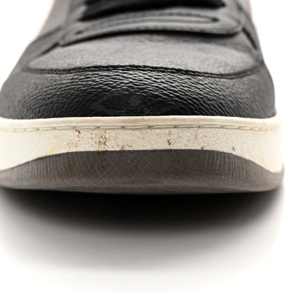 Louis Vuitton Calfskin Monogram Eclipse Mens Rivoli High Top Sneakers 9 Black Grey 10 of 12