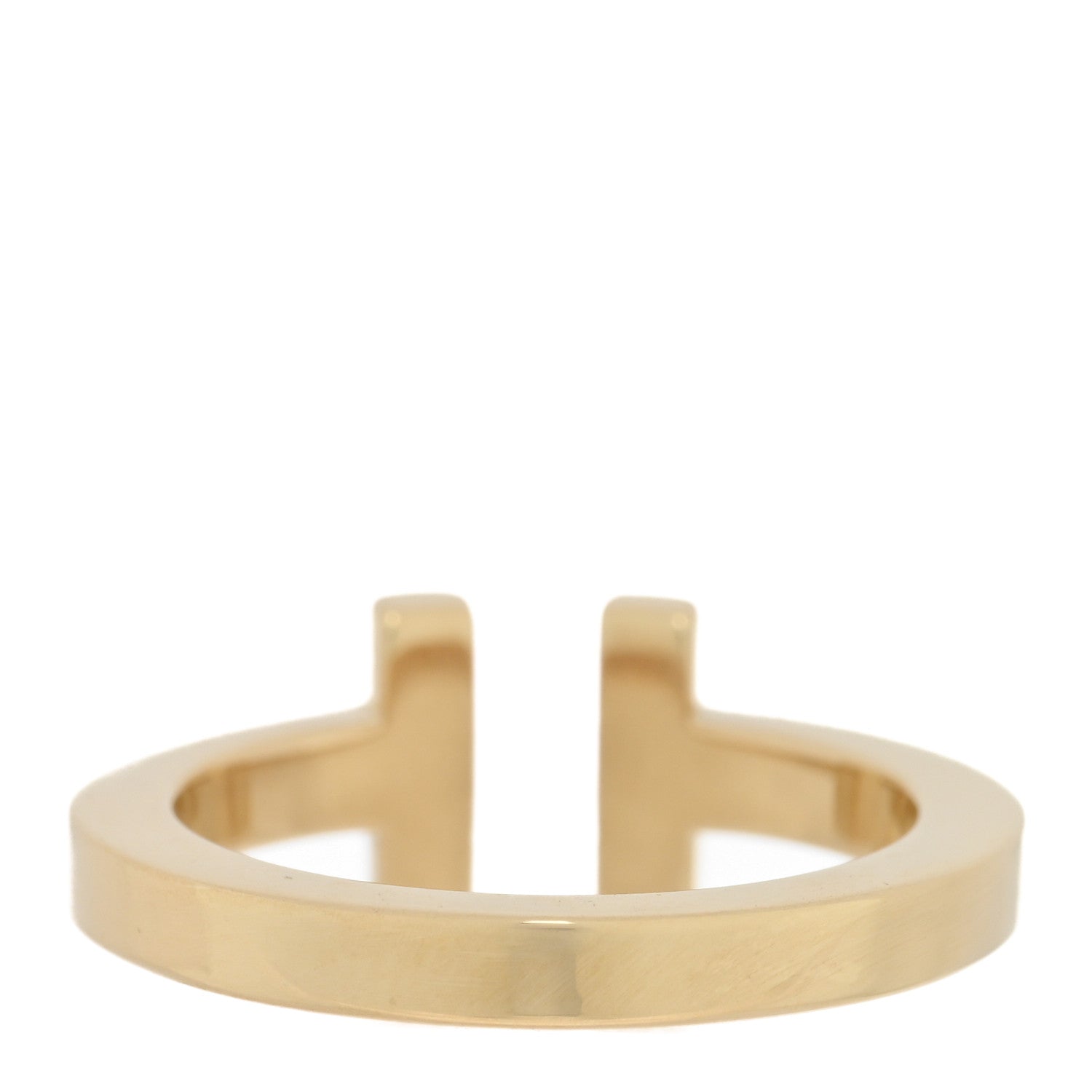 Tiffany 18K Yellow Gold T Square Ring 50 5.5 3 of 4