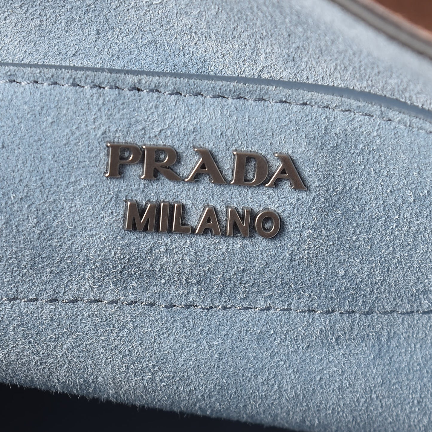 Suede Etiquette Tote Bruciato Astrale
