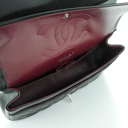Chanel Caviar Quilted Jumbo Double Flap Black 5 of 9