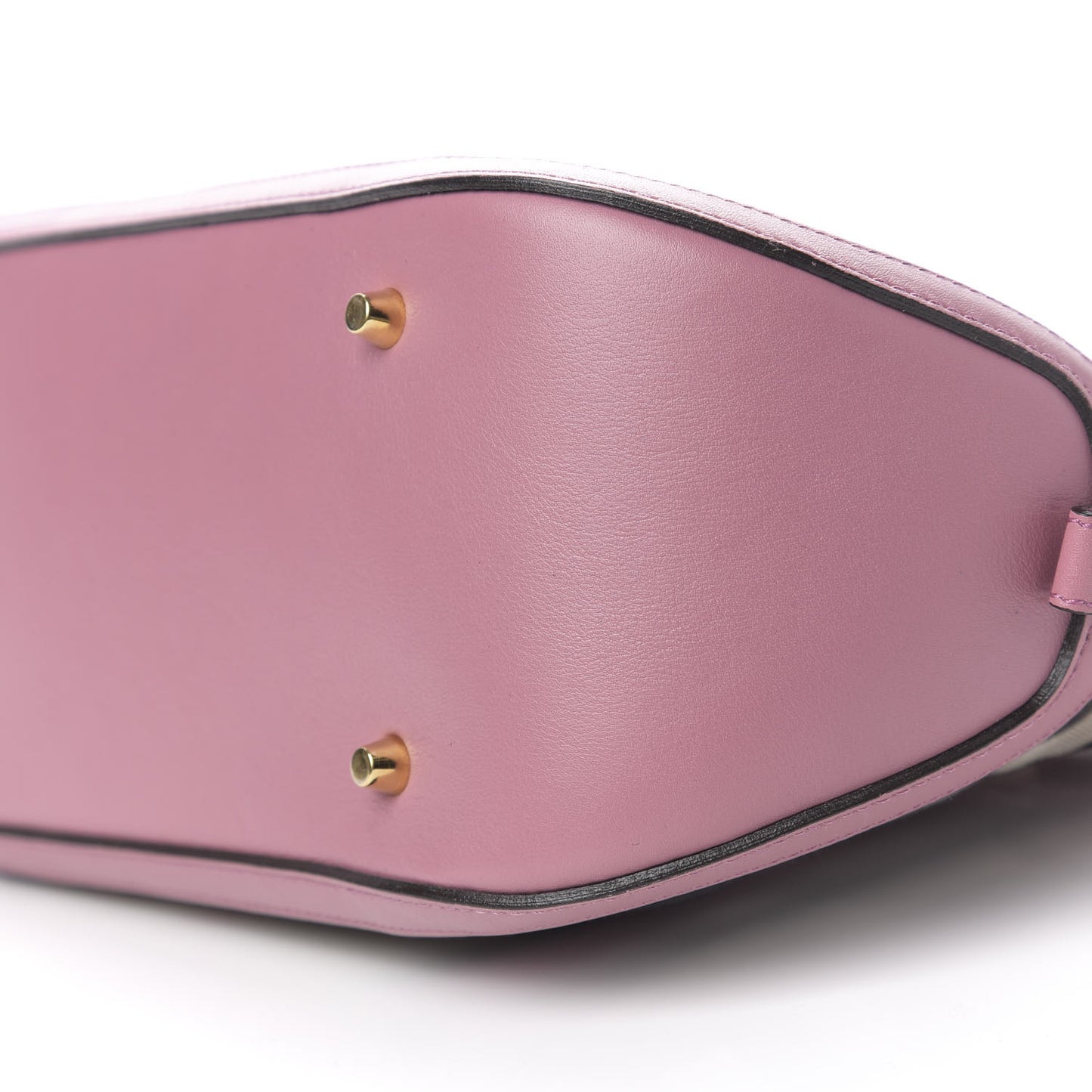 Bridle Calfskin House Check Small Orchard Bowling Bag Pink