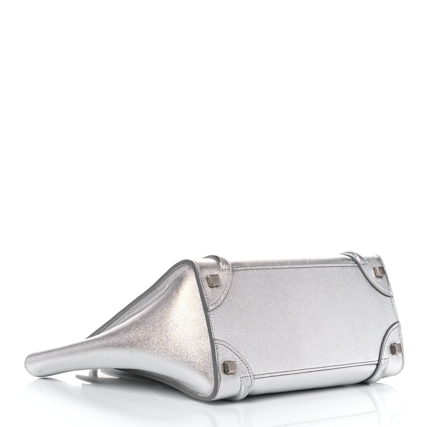 Laminated Lambskin Micro Luggage Silver