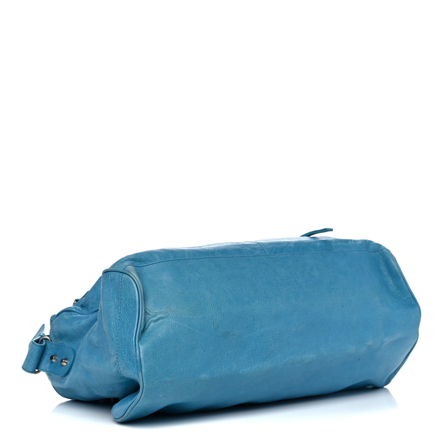 Agneau Classic Hardware Small Squash Duffel Bag Cyclade