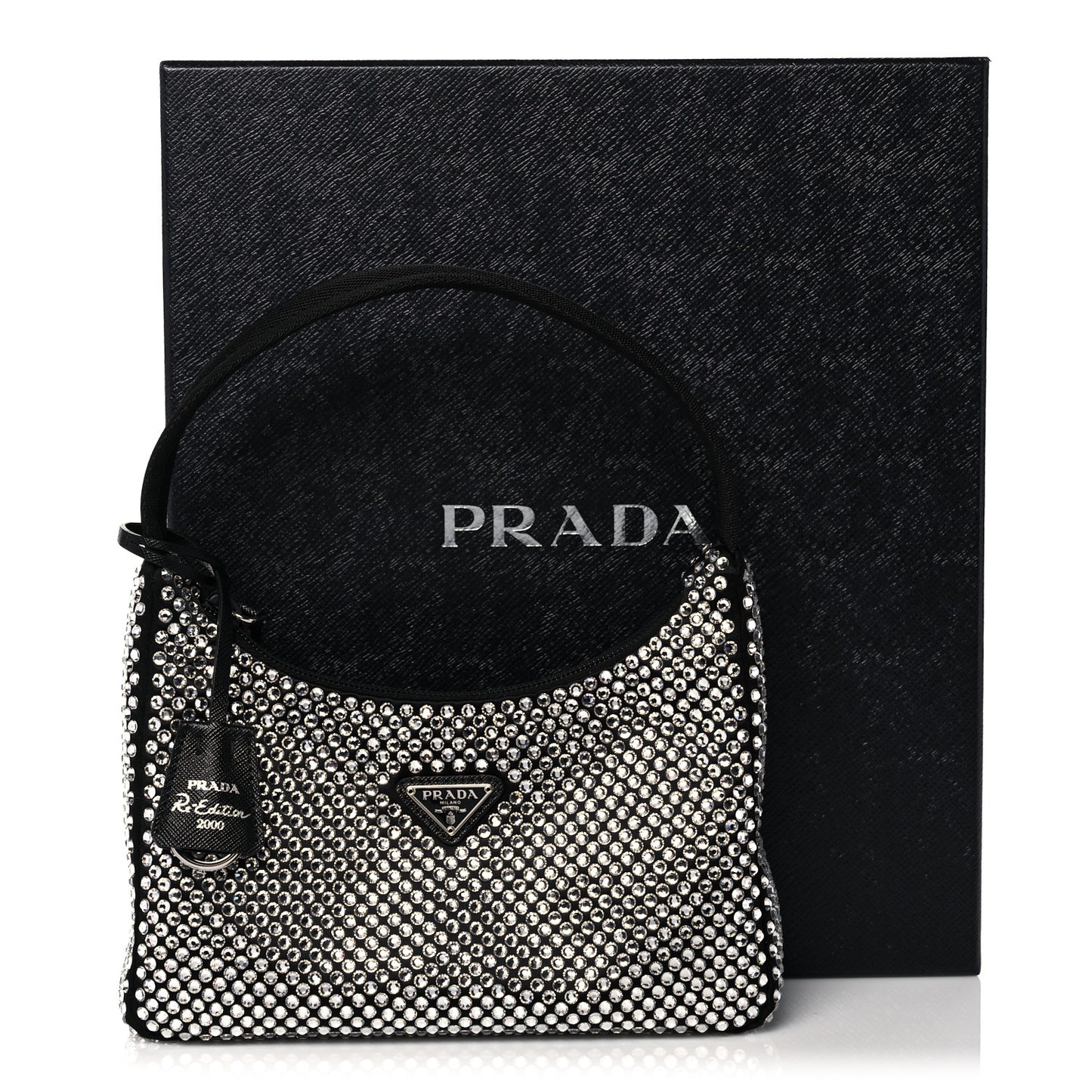 Satin Crystal Mini Re-Edition 2000 Bag Cristal