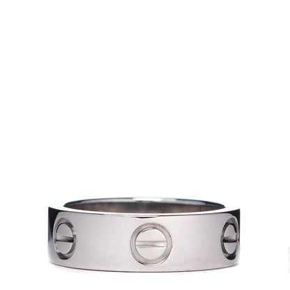 Cartier 18K White Gold 5.5mm LOVE Ring 49 4.75 1 of 4
