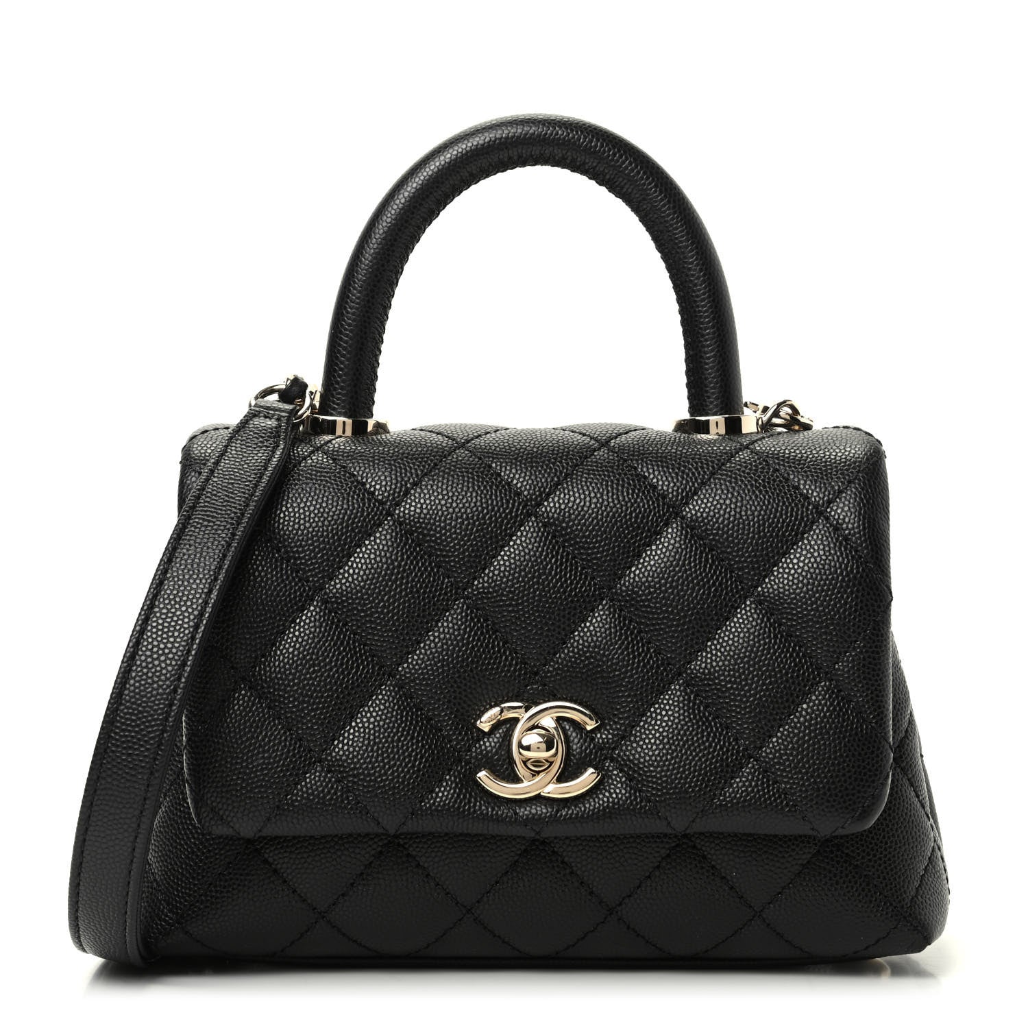 Chanel Caviar Quilted Extra Mini Coco Handle Flap Black 1 of 10