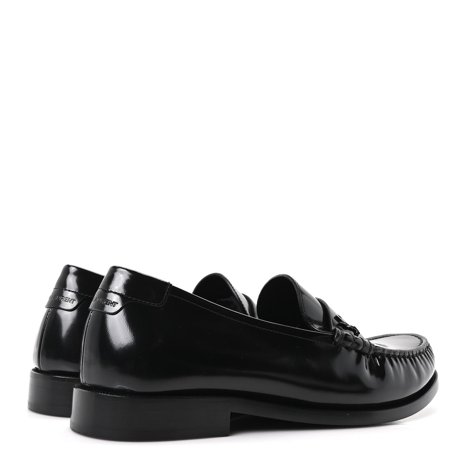 Saint Laurent Magnum Lux Calfskin Mens Le Loafer 15 Moccassins 42.5 Black 5 of 10