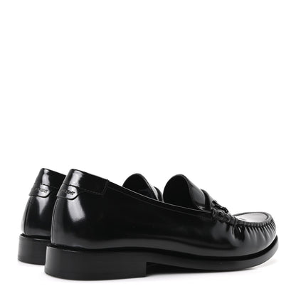 Saint Laurent Magnum Lux Calfskin Mens Le Loafer 15 Moccassins 42.5 Black 5 of 10