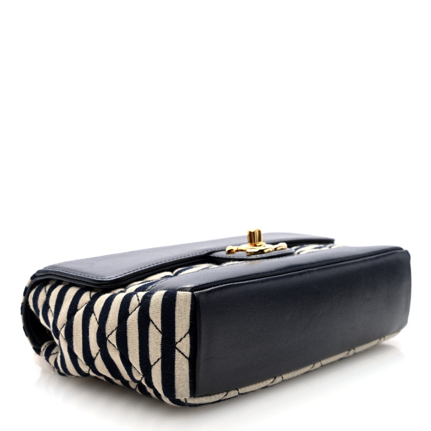 Chanel Jersey Quilted Small Coco Sailor Flap Black White 5 of 11