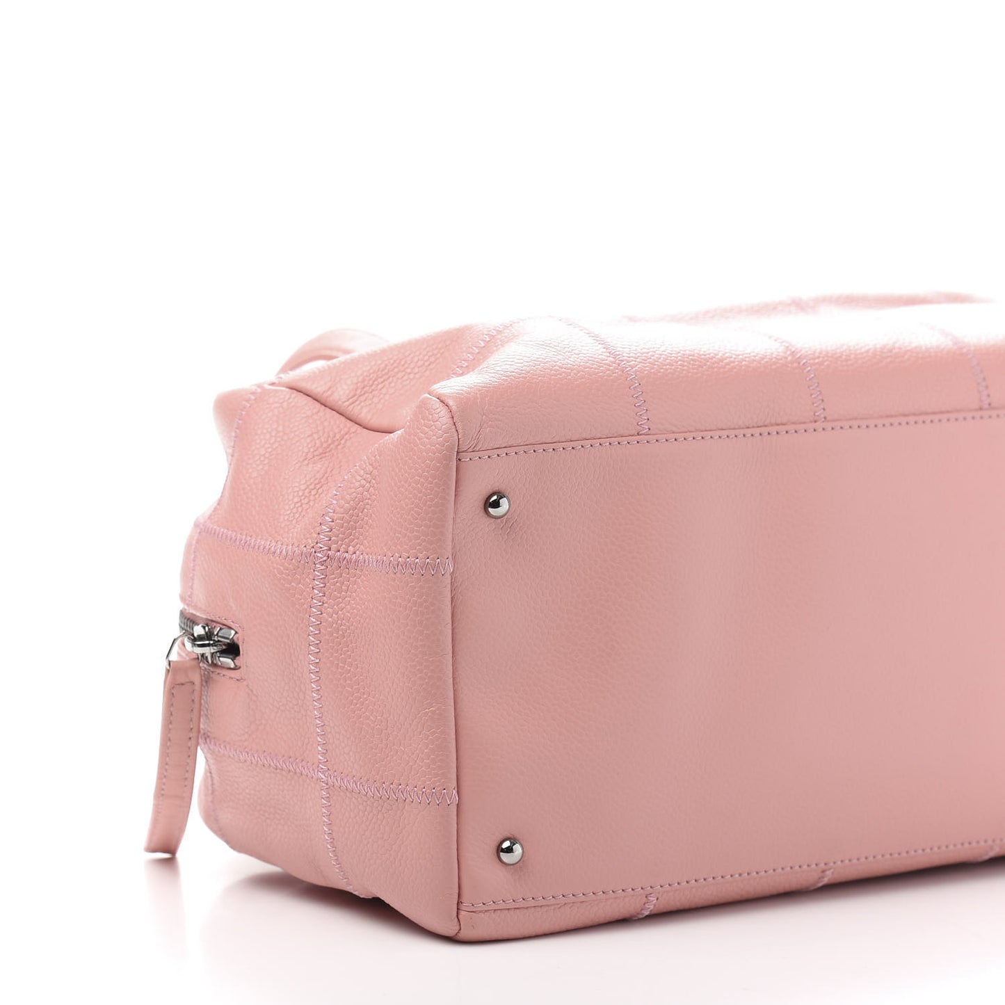 Caviar Square Stitched Bowler Pink