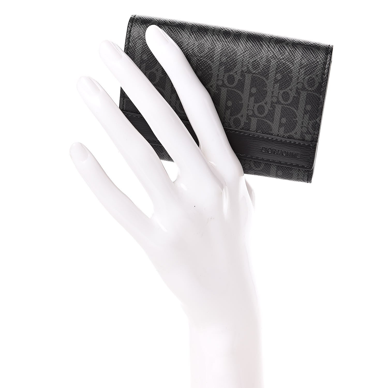 Christian Dior Homme Monogram Porte Cartes De Visite Grise 2 of 8