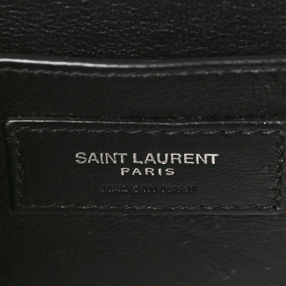 Saint Laurent Box Calfskin Monogram Medium Solferino Satchel Black 6 of 10