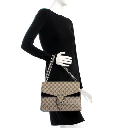 Gucci GG Supreme Monogram Medium Dionysus Shoulder Bag Black 2 of 10