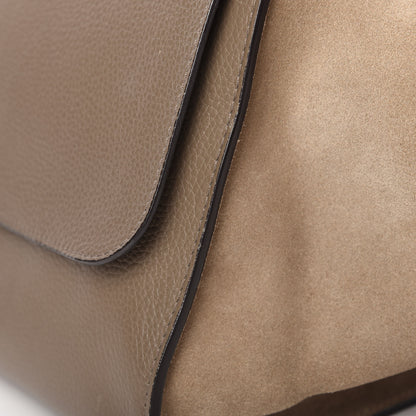 Celine Drummed Calfskin Suede Medium Trapeze Souris 11 of 13