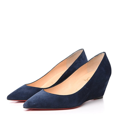 Christian Louboutin Veau Velours Pipina 55 Wedges 38.5 Night 3 of 10