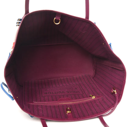 Louis Vuitton Monogram Totem Neverfull MM Magenta 6 of 8