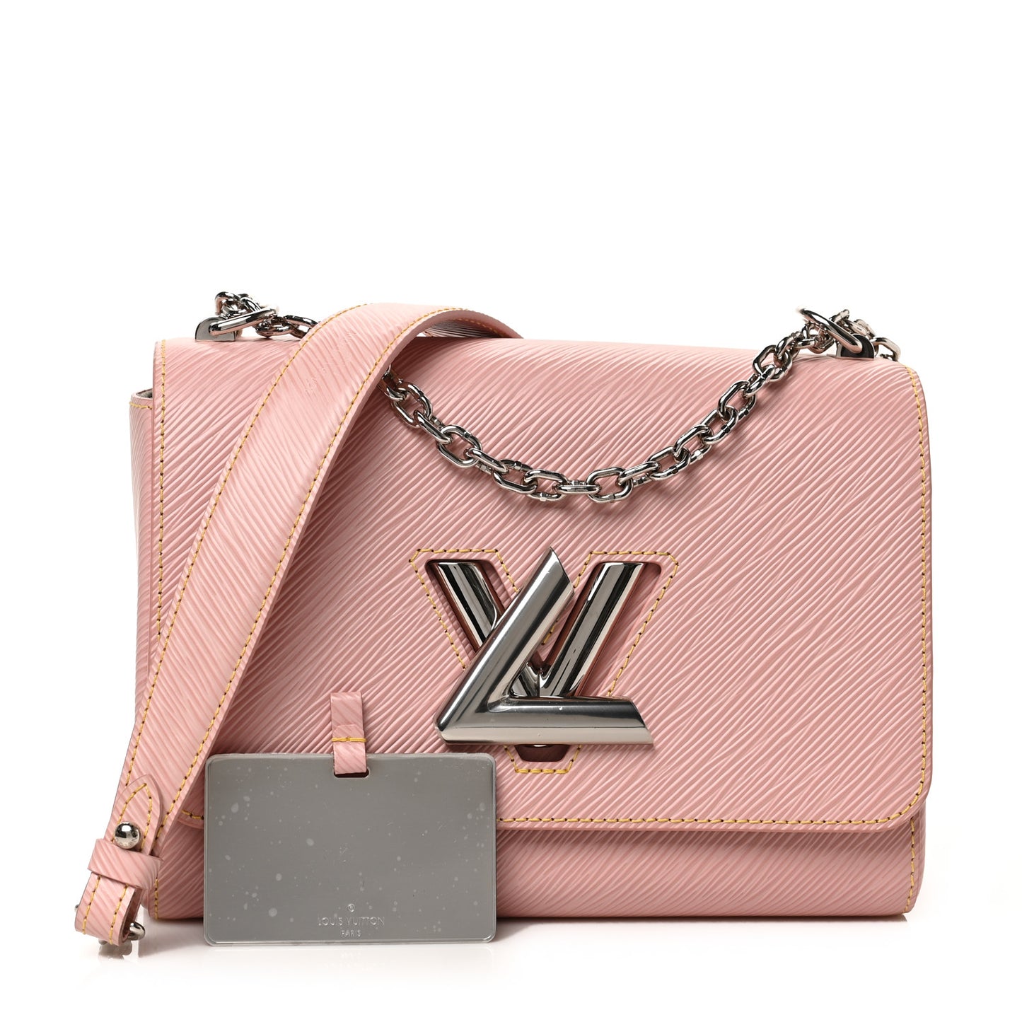 Epi Twist Shoulder Bag MM Rose Ballerine