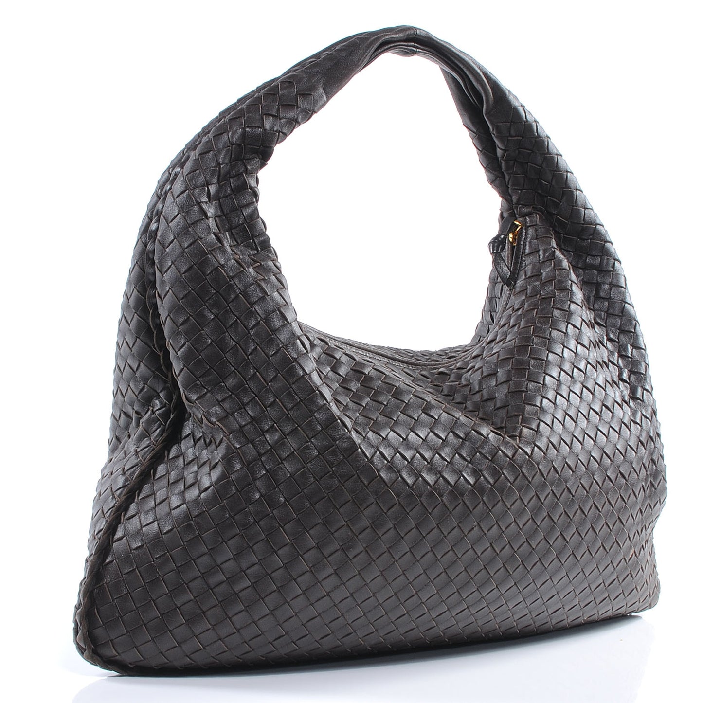 Nappa Intrecciato Large Veneta Hobo Ebano