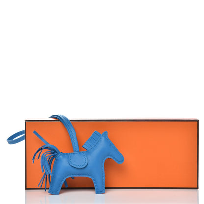 Hermes Milo Lambskin Grigri Rodeo Horse Bag Charm PM Bleu Zanzibar 5 of 5
