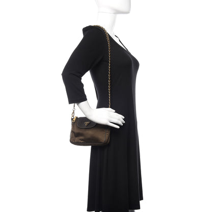 Prada Tessuto Nylon Saffiano Crossbody Bag Corinto 2 of 11