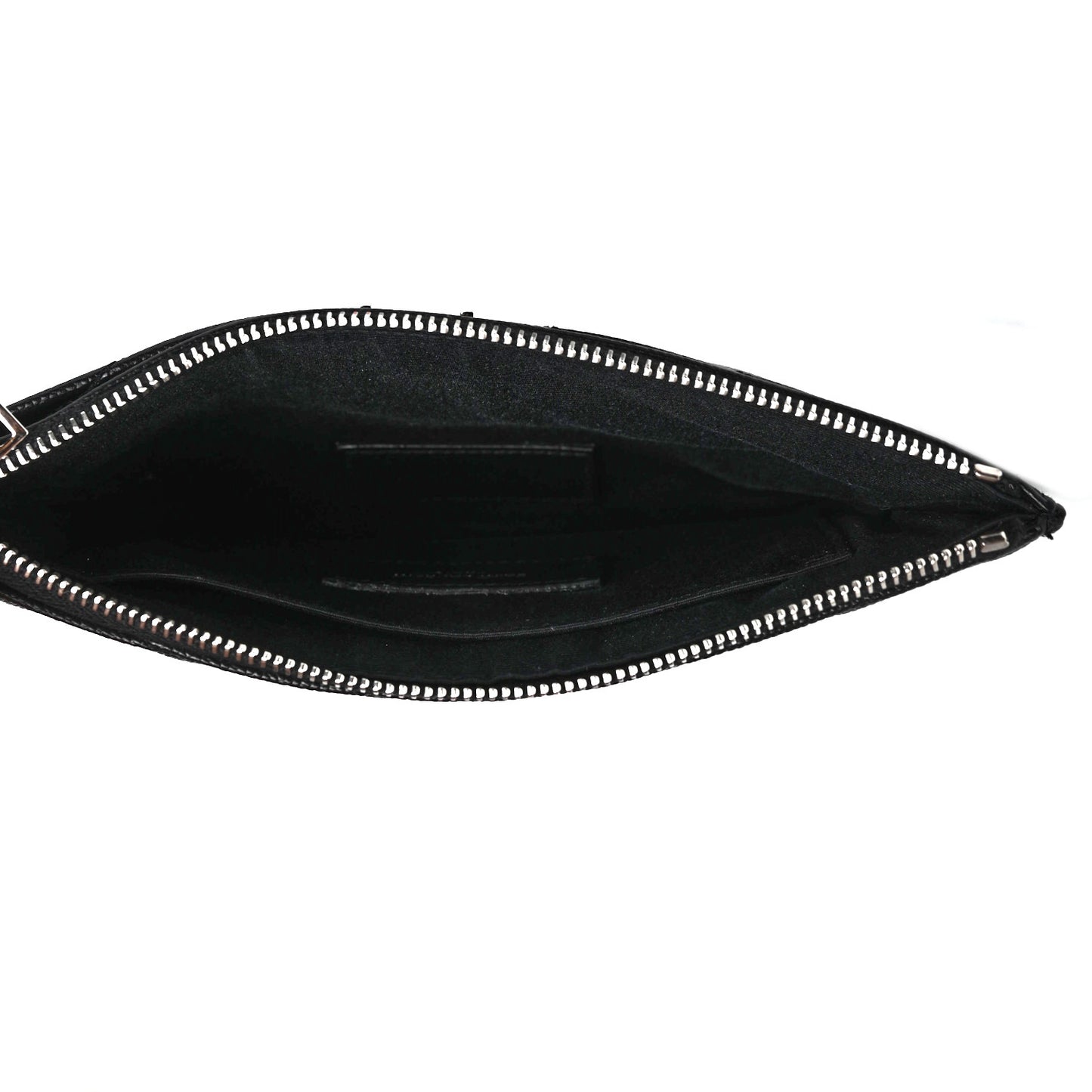 Grain De Poudre Chevron Monogram Bill Pouch Black