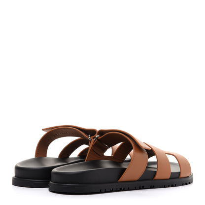 Hermes Calfskin Womens Chypre Sandals 41 Naturel 4 of 11