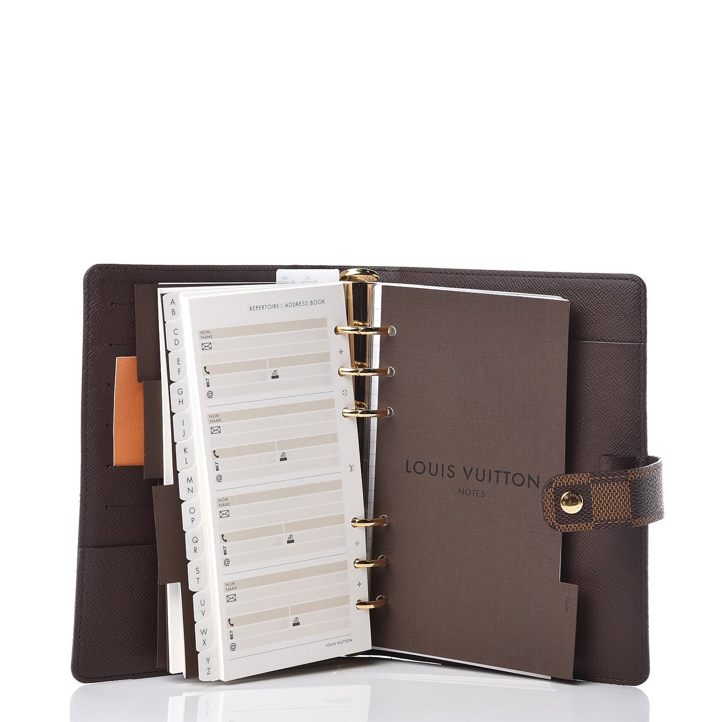 Damier Ebene Medium Ring Agenda Cover