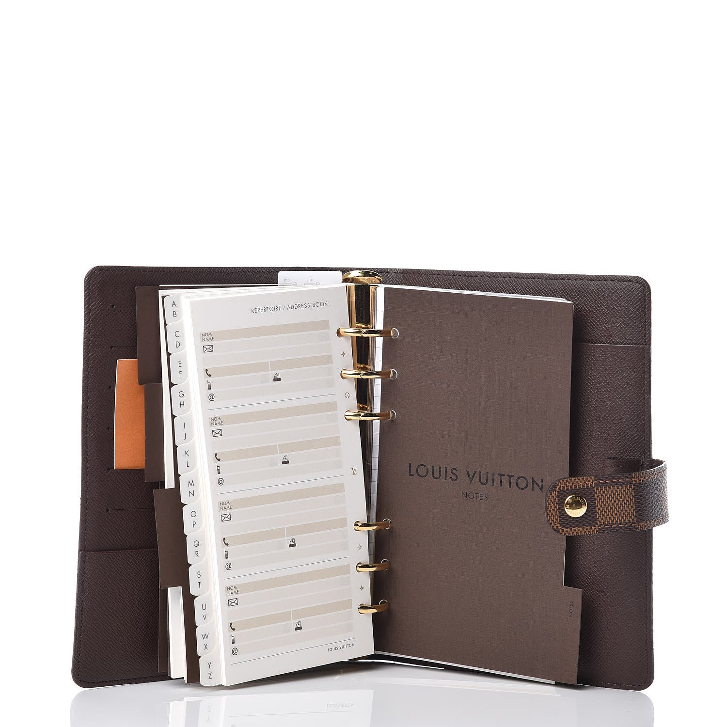 Louis Vuitton Damier Ebene Medium Ring Agenda Cover 6 of 7
