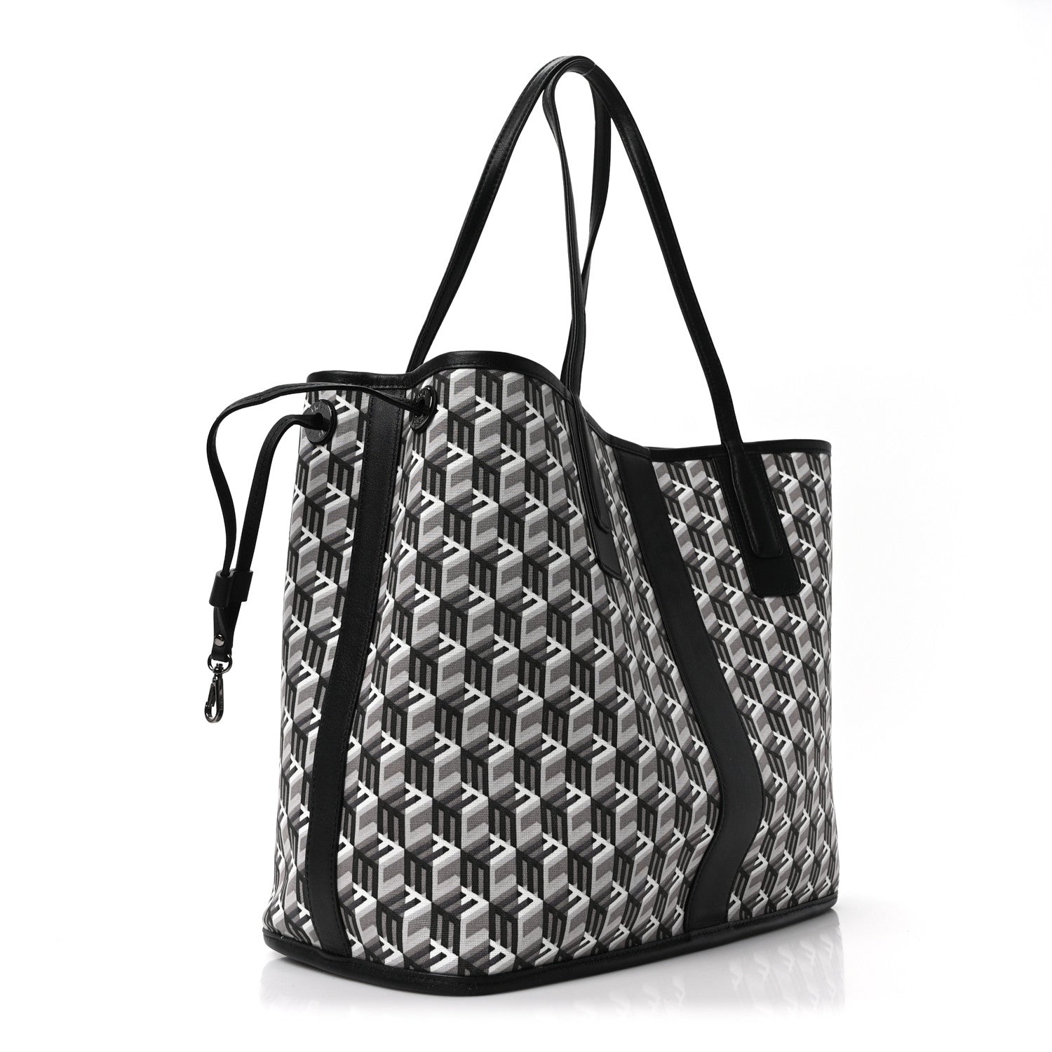 MCM Visetos Medium Liz Reversible Shopper Tote Black 5 of 16