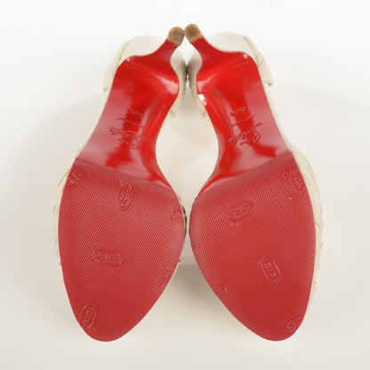 Christian Louboutin Nappa Leather Turbella 120 Platform Pumps 38.5 Ciment 5 of 7