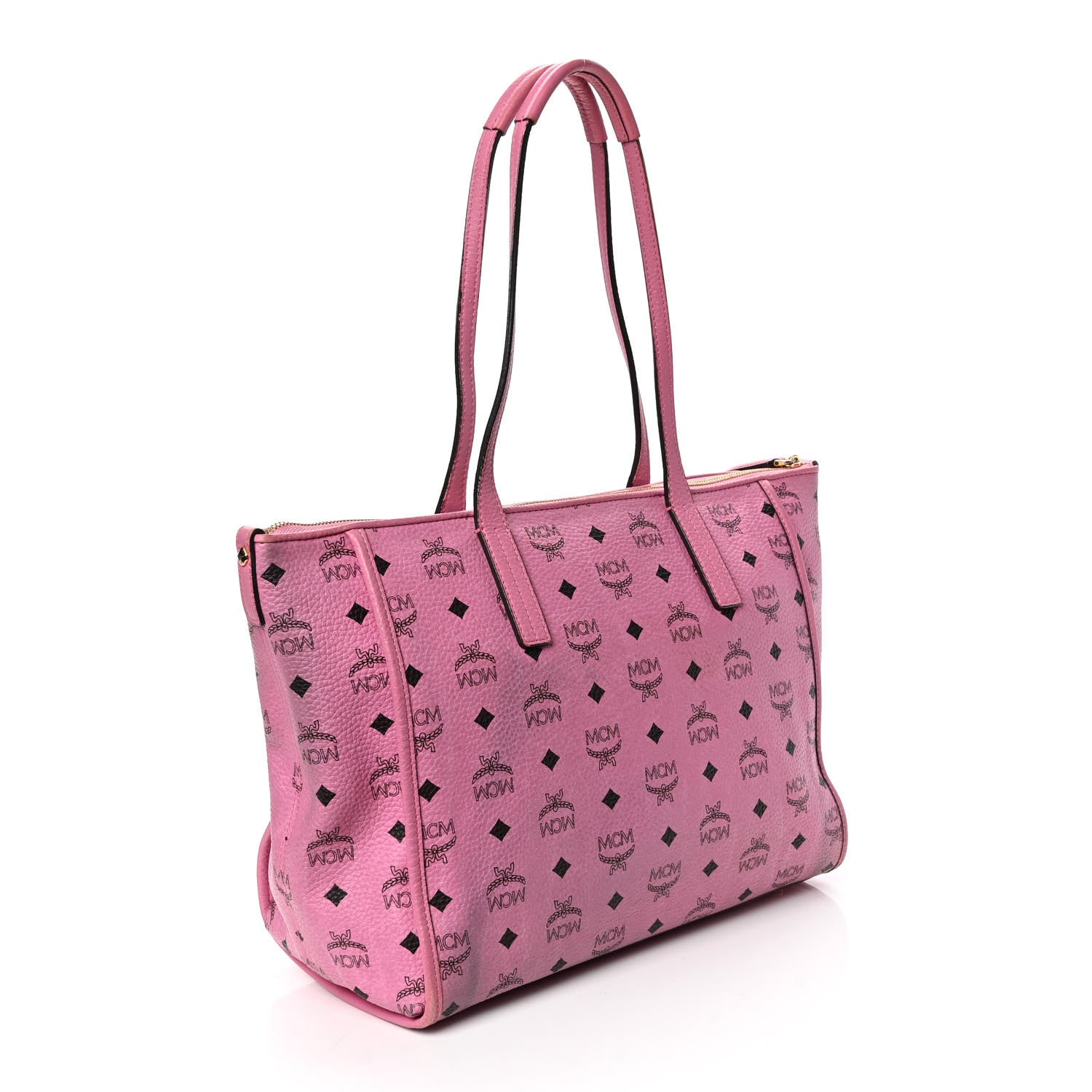 MCM Visetos Large Shopper Tote Pink 2 of 7