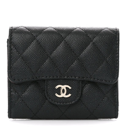 Chanel Caviar Quilted Compact Flap Wallet Black 1 of 11
