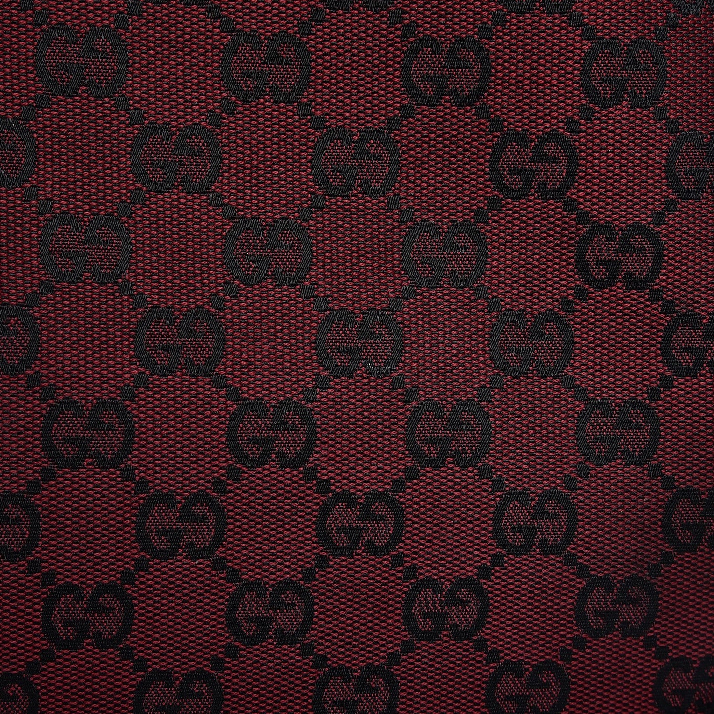 Denim Monogram Large Half Moon Hobo Red