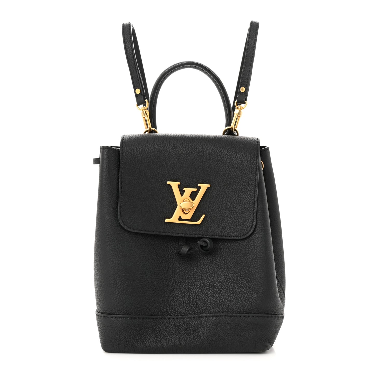 Calfskin Lockme Mini Backpack Black