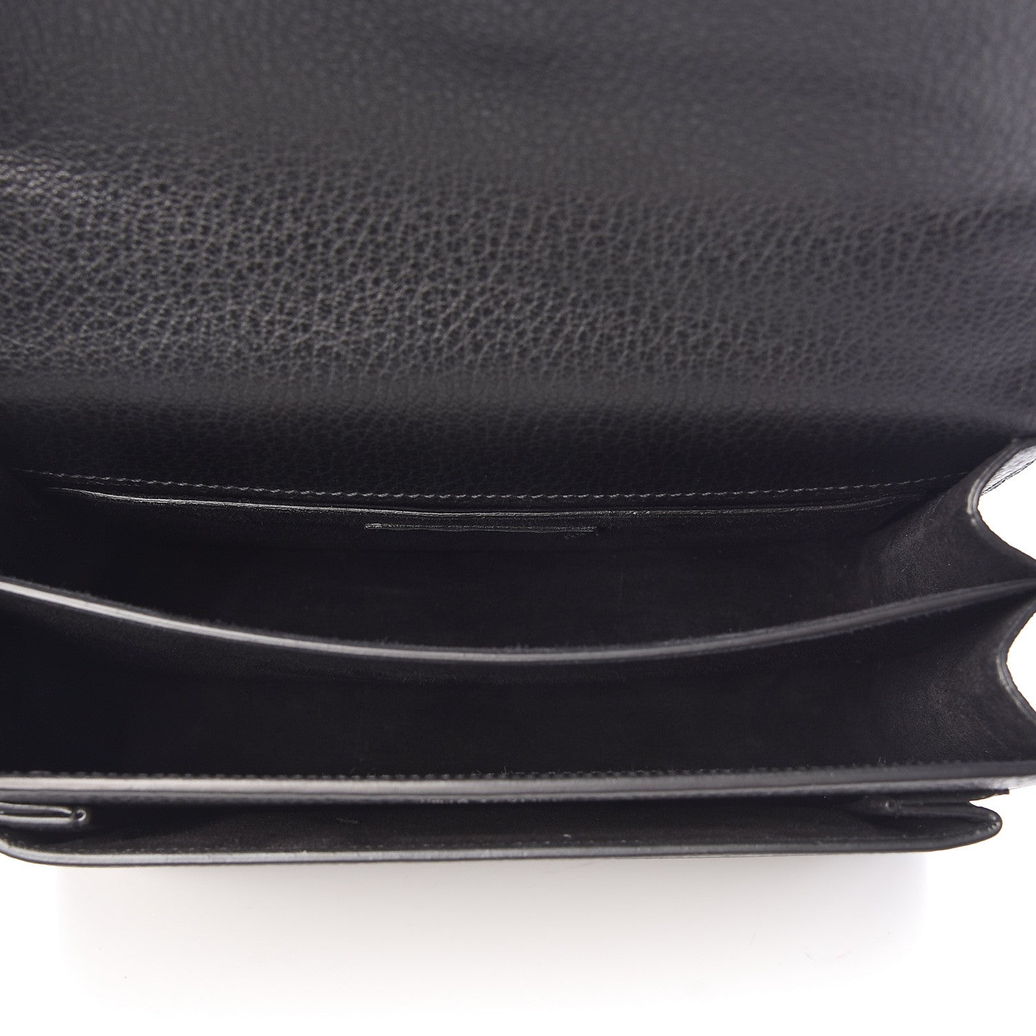 Saint Laurent Grained Calfskin Medium Monogram Sunset Satchel Black 5 of 9