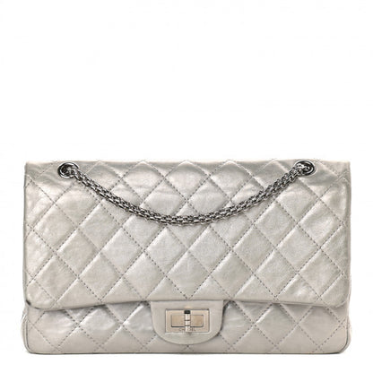 Chanel Metallic Aged Calfskin Quilted 2.55 Reissue 227 Flap Silver 1 of 10