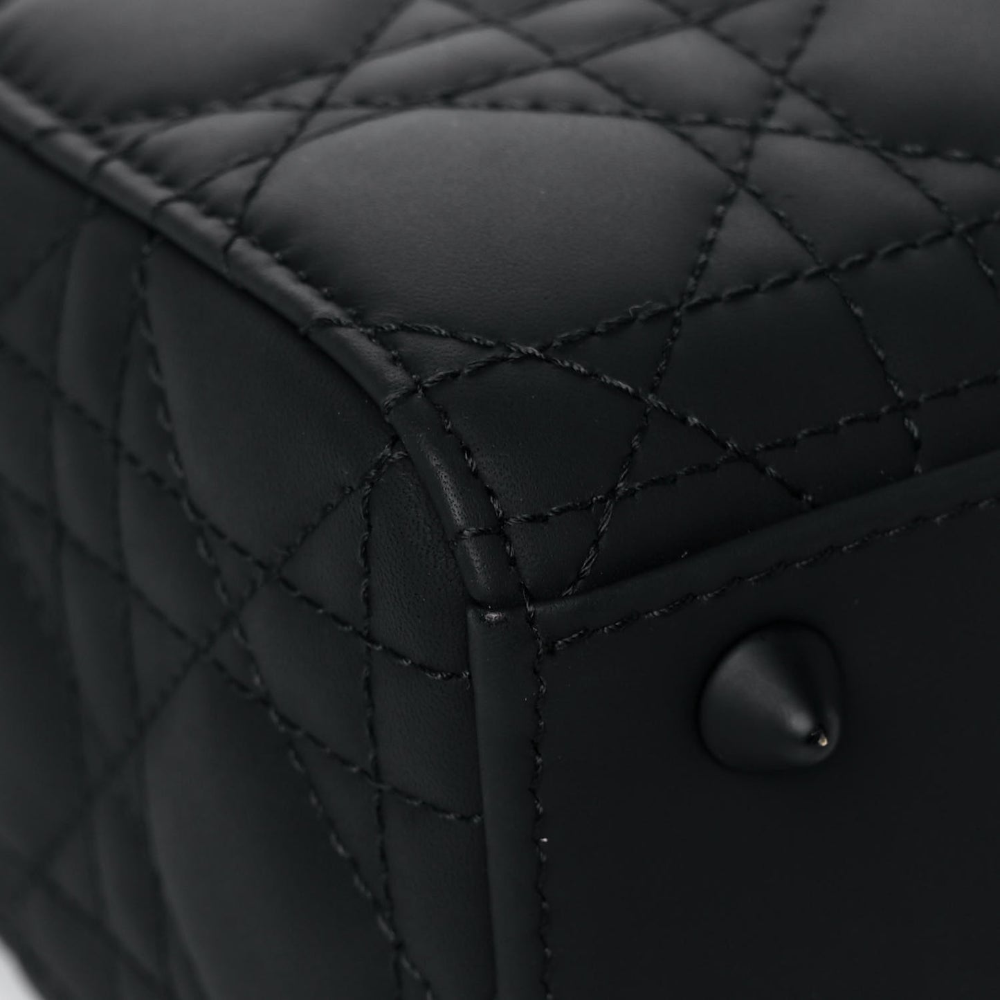 Ultra Matte Calfskin Cannage Small My ABCDior Lady Dior Black