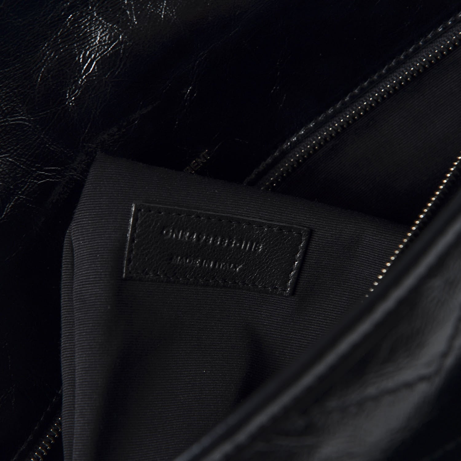 Saint Laurent Crinkled Calfskin Matelasse Monogram Large Niki Chain Satchel Black 9 of 10