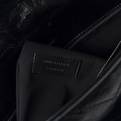 Saint Laurent Crinkled Calfskin Matelasse Monogram Large Niki Chain Satchel Black 9 of 10