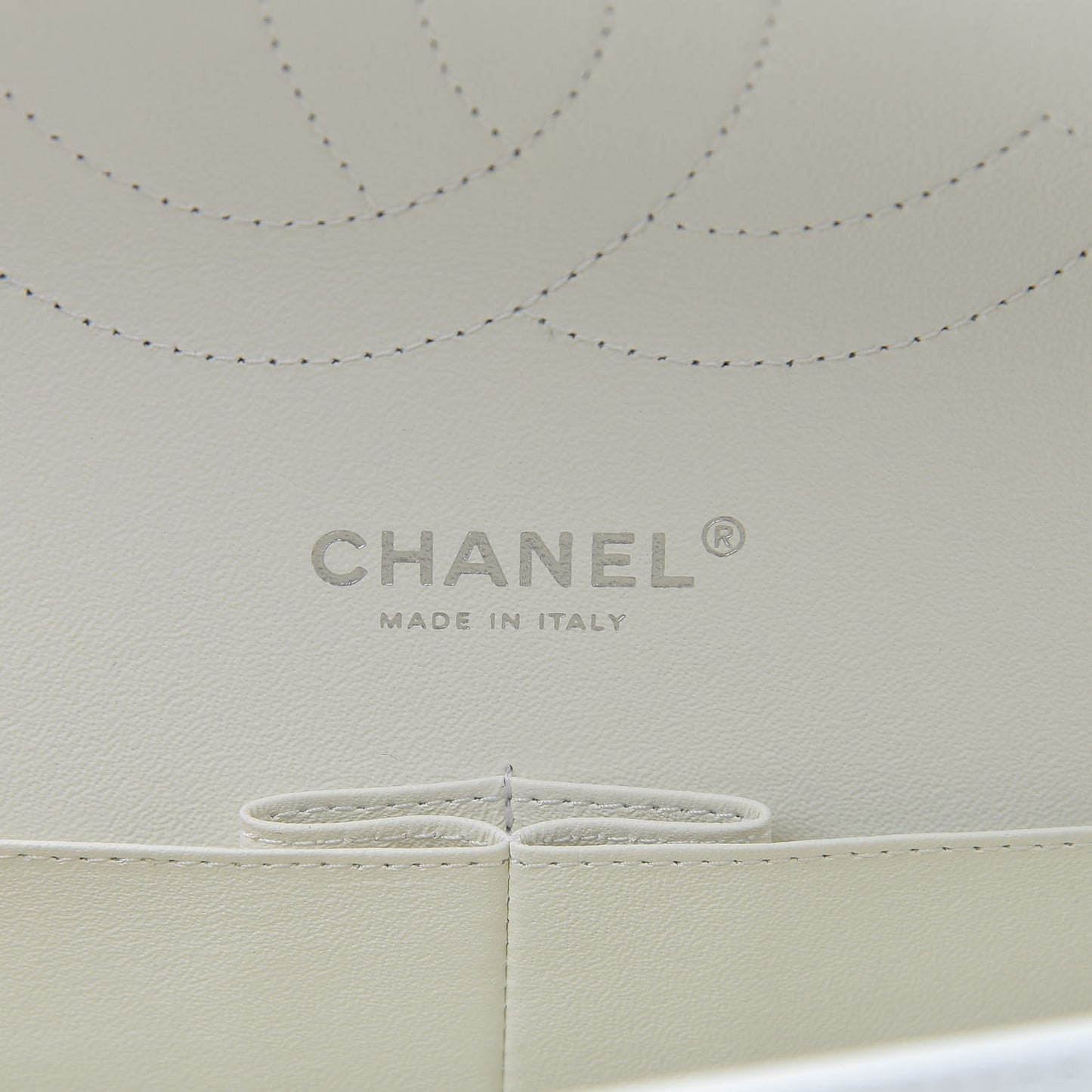 Caviar Quilted Jumbo Double Flap White