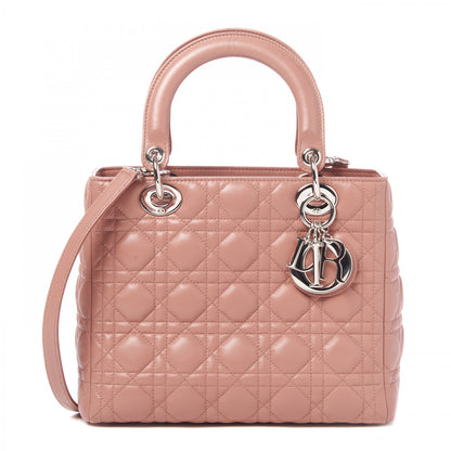 Christian Dior Lambskin Cannage Medium Lady Dior Pink 1 of 9