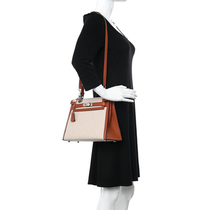 Hermes Toile Swift Verso Kelly Sellier 28 Cuivre Mauve Pale 2 of 12